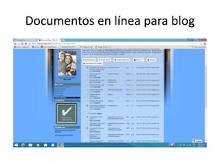 Documentos en línea para blog
