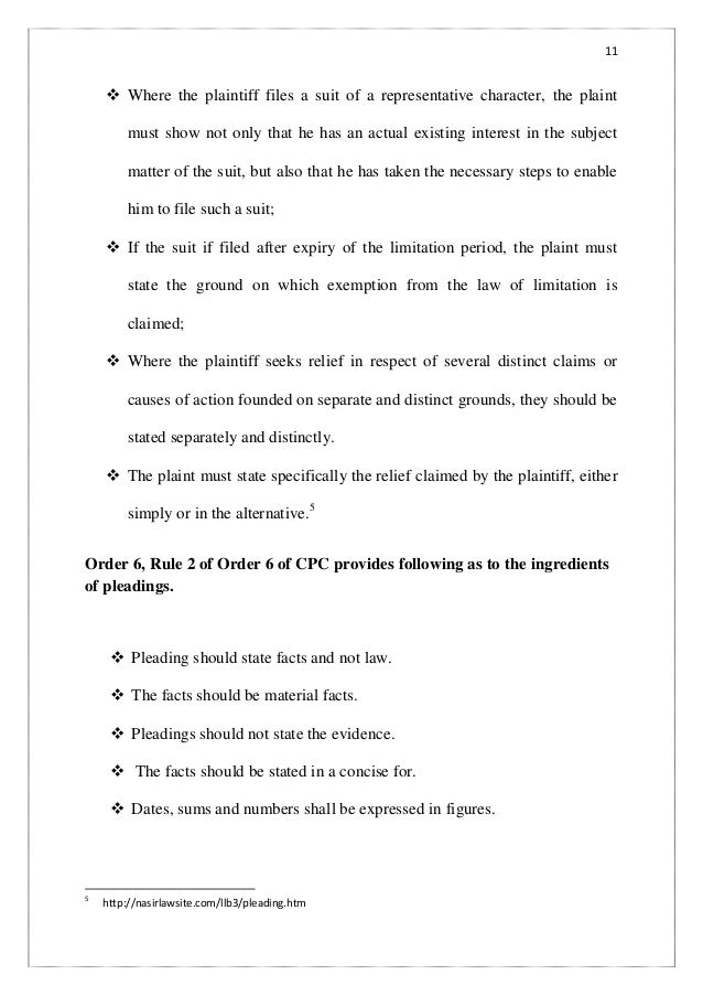 pleadings and its essentials what is pleading
