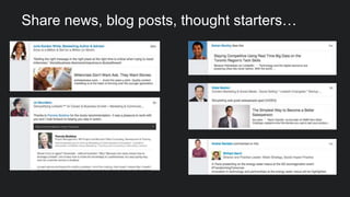 Share news, blog posts, thought starters…
 