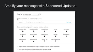 Amplify your message with Sponsored Updates
 