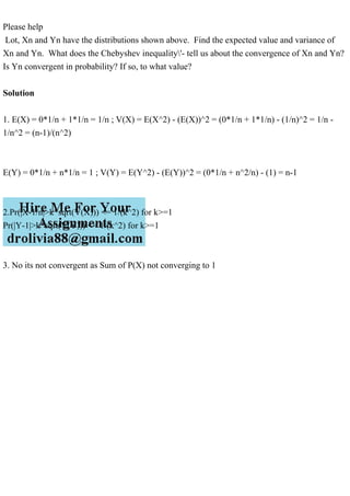 Please help Lot, Xn and Yn have the distributions shown above. Fi.pdf