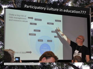 Participatoryculture in education???http://www.flickr.com/photos/wollepb/5929782190/in/photostream/