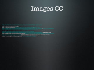 Images CC http://www.flickr.com/photos/dramaqueennorma/191063346/ barbed wire http://dryicons.com networks (badges) http://www.flickr.com/photos/ mattimattila/2455641489/in/faves-engli s hteacher/ lock http://www.flickr.com/photos/pagedooley/2870257846/in/set-7215760591 5 150118/ viewfinder http://www.flickr.com/photos/tychay/109536637/stakeholders set http:/ / www.flickr.com/photos/ben-m/311313123 scaffolding http://www.f l ickr.com/photos/raisinsawdust/3795978604/in/photostream/  walking on rope http://www.flickr.com/photos/tonivc/4032 65960/in/set-72157594534566022/ lock stakeholders http://www.flickr.com/photos/aftab/ 2262054247/in/photostream/  road ahead challenges http://www.mcgill.ca/files/_nea/10637 1_rowing_sunset465.jpg 