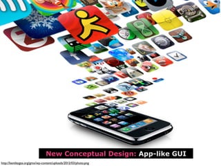 New Conceptual Design: App-like GUI
http://bentleygsa.org/gmo/wp-content/uploads/2012/03/photo.png
 