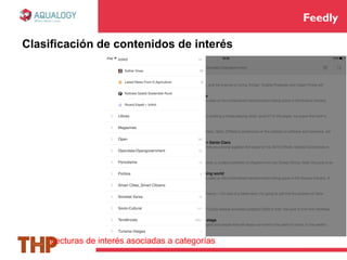 Feedly
Clasificación de contenidos de interés
Lecturas de interés asociadas a categorías
 
