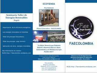 brochure FAECOLOMBIA