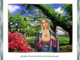 ¡Oh dulce Corazón de María, sed la salvación mía!
 