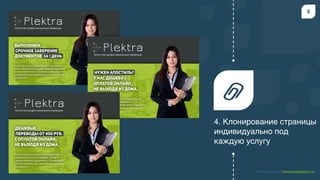 Амир Басыров www.amirbasyrov.ru
8
4. Клонирование страницы
индивидуально под
каждую услугу
 