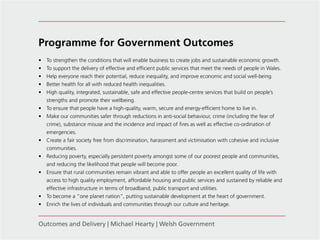 Outcomes and delivery