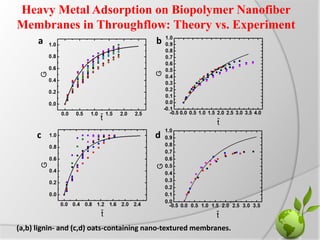 Heavy Metal Adsorption on Biopolymer Nanofiber
Membranes in Throughflow: Theory vs. Experiment
(a,b) lignin- and (c,d) oat...