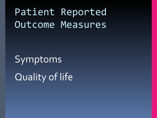 Understanding and interpretation of patient reported outcomes | PDF
