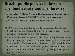 Agrobiodiversity, farmers´rights and agroforestry
