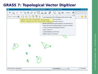 ©2013,MarkusNeteler,Italy–CC-BY-SAlicense
GRASS 7: Topological Vector Digitizer
 