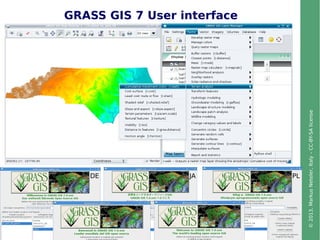 ©2013,MarkusNeteler,Italy–CC-BY-SAlicense
GRASS GIS 7 User interface
DE JA PL
 