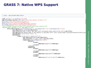 ©2013,MarkusNeteler,Italy–CC-BY-SAlicense
GRASS 7: Native WPS Support
 
