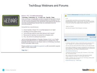 © TechSoup | All rights reserved.149
TechSoup Webinars and Forums
 