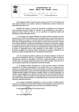 SANTA
C

AYUNTAMIENTO DE
MARÍA DEL PÁRAMO (León)

C. I.F. : P-2416000-D
Plaza Mayor, 11.
C.P. 24240
TFNOS: 987 35 04 41- 350000 FAX:: 987 351507
www.santamariadelparamo.es
E mail: secretario@smparamo.com

 