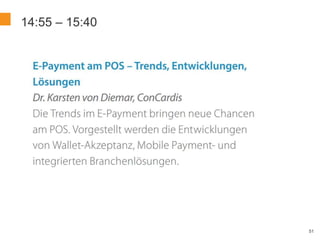 AGENDA
51
14:55 – 15:40
 