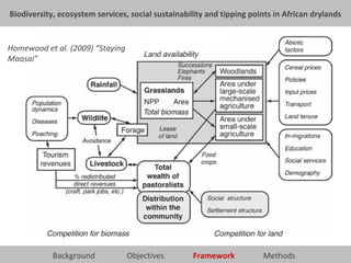 Biodiversity, ecosystem services, social sustainability and tipping points in African drylands