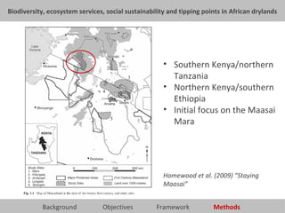 Biodiversity, ecosystem services, social sustainability and tipping points in African drylands
