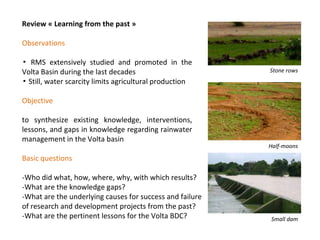 Learning from the past: Rainwater management in smallholder crop-livestock systems of the Volta basin