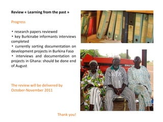 Learning from the past: Rainwater management in smallholder crop-livestock systems of the Volta basin