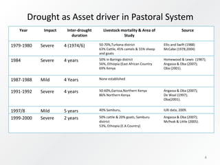 The role of risk management in pastoral policy evaluation and poverty reduction