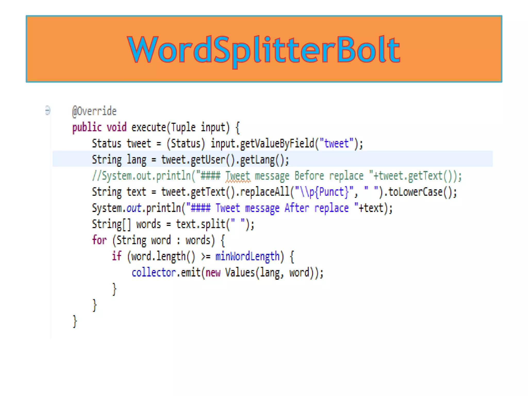 Apache Storm and twitter Streaming API integration