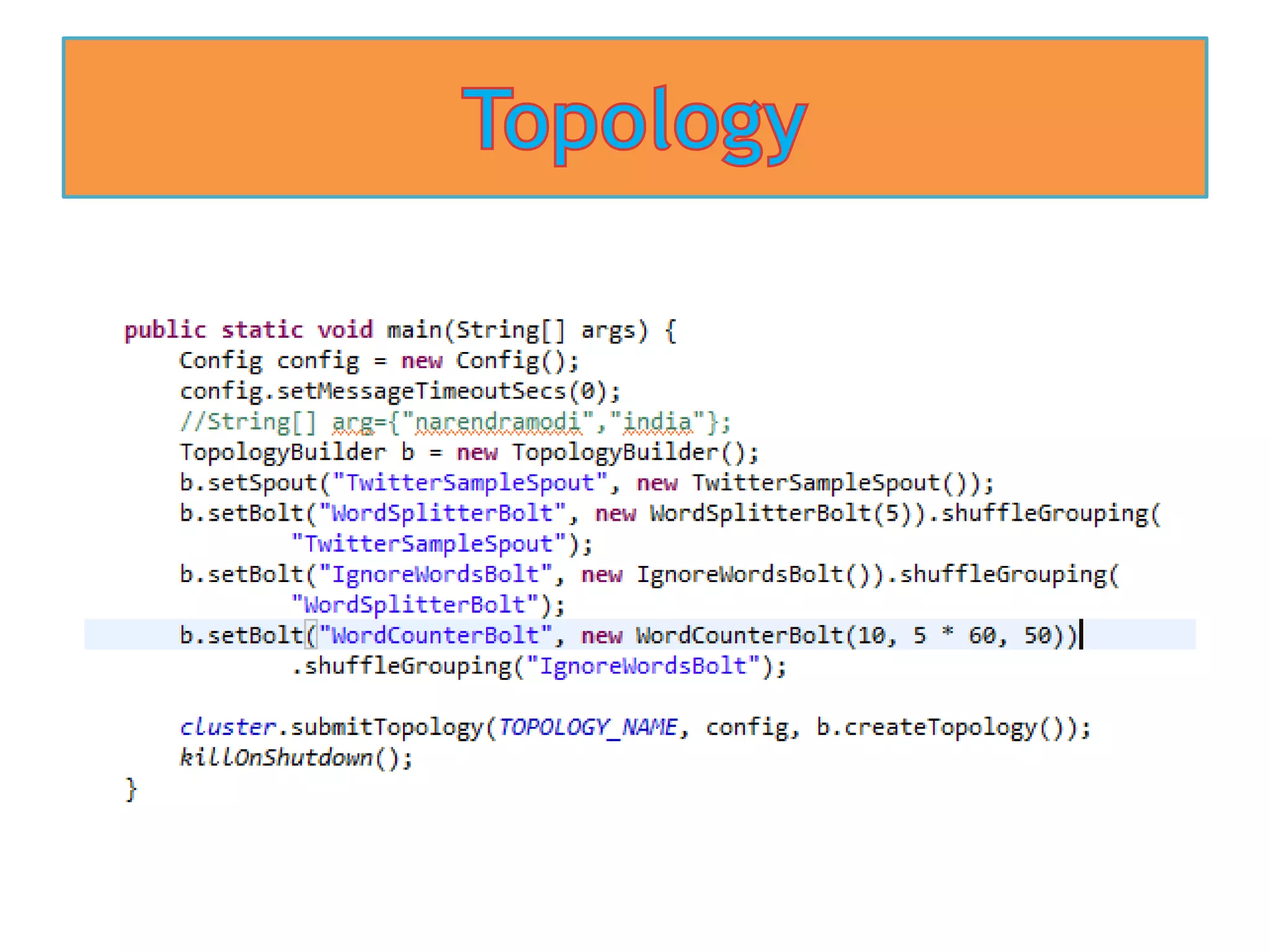 Apache Storm and twitter Streaming API integration