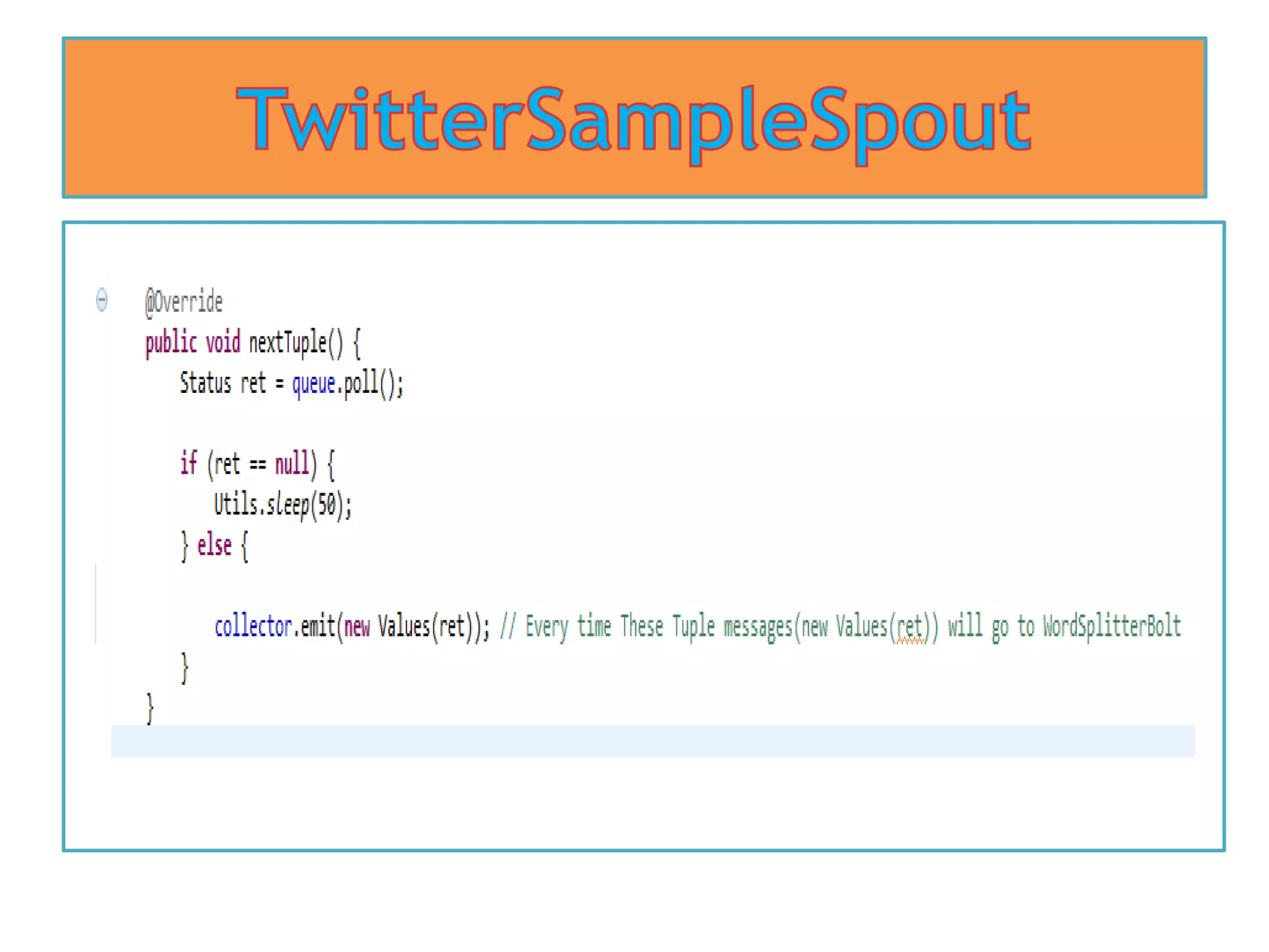 Apache Storm and twitter Streaming API integration