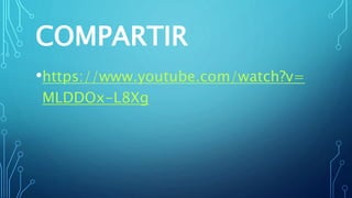 COMPARTIR
•https://www.youtube.com/watch?v=
MLDDOx-L8Xg
 