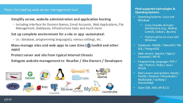 Plesk Server Management Plesk Server Management