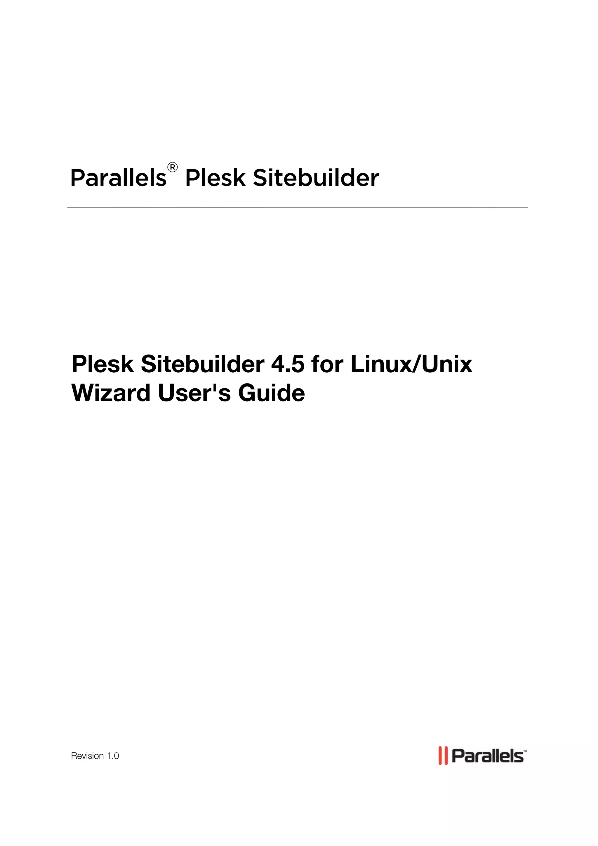 ® Parallels Plesk Sitebuilder 