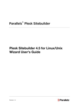 ®
Parallels Plesk Sitebuilder
 