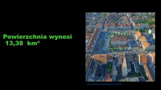 Powierzchnia wynosi
13,38 km²
https://pleszew.pl/news/pleszew-z-lotu-ptaka/
 