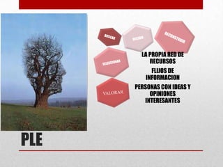 LA PROPIA RED DE
RECURSOS
FLIJOS DE
INFORMACION
PERSONAS CON IDEAS Y
OPINIONES
INTERESANTES

PLE

 