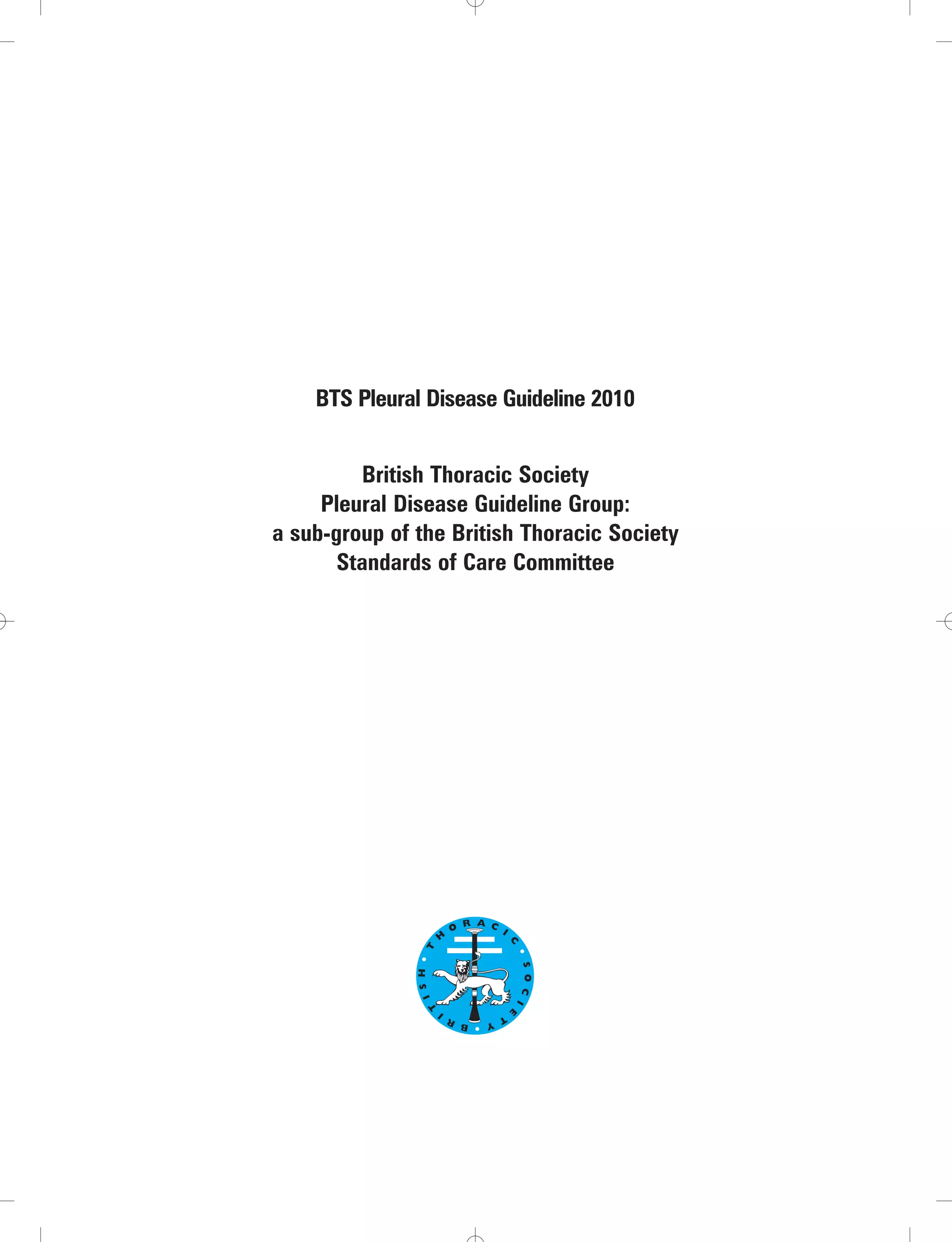 Ttspps Guidelines.pdf Pleural disease guideline | PDF