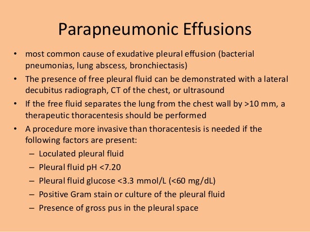 parapneumonic effusion