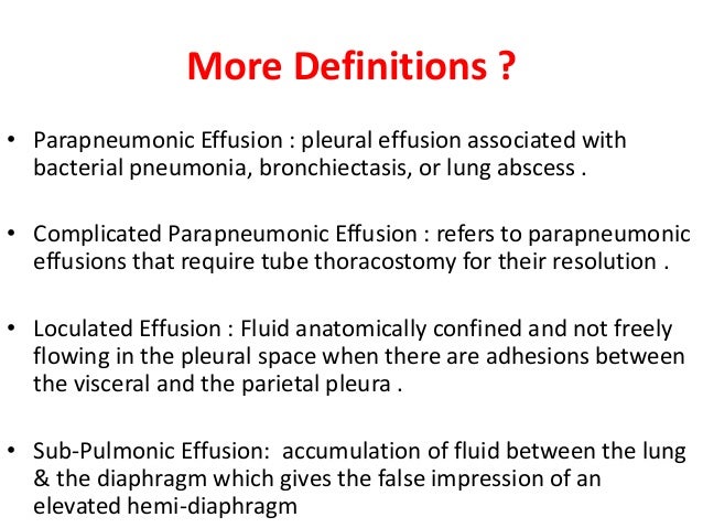 parapneumonic effusion