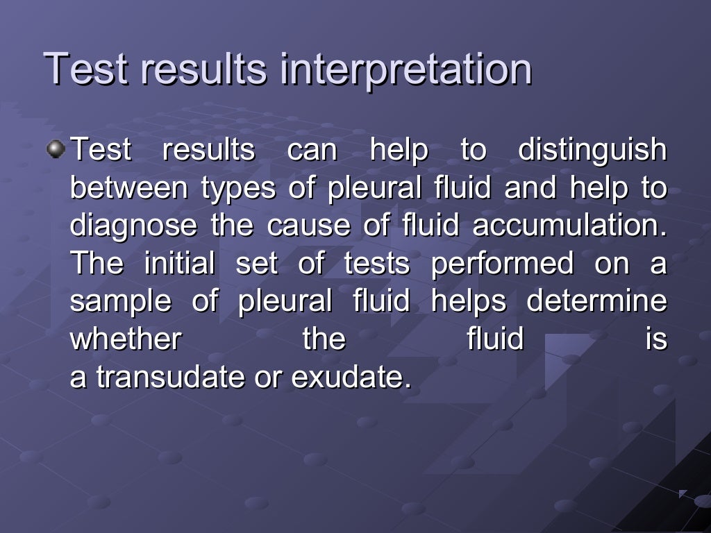 Pleural fluid examination