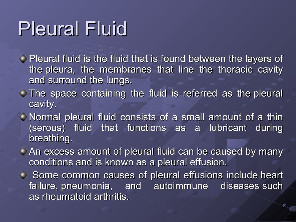 Pleural fluid examination