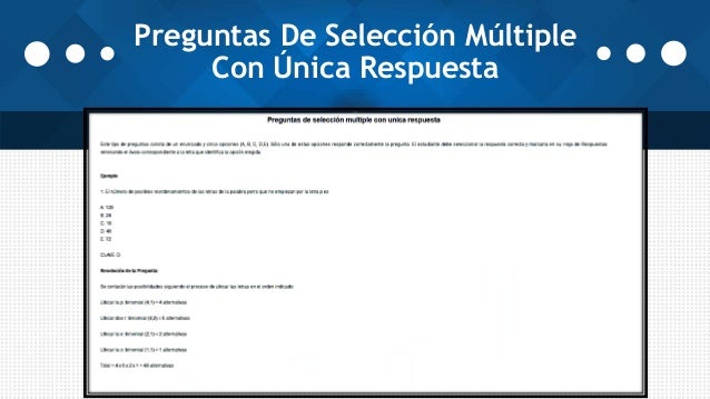 Pruebas de Selección Multiple