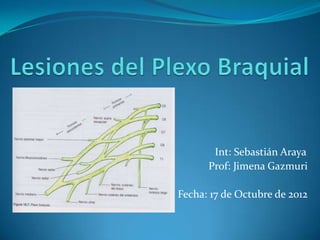 Int: Sebastián Araya
      Prof: Jimena Gazmuri

Fecha: 17 de Octubre de 2012
 