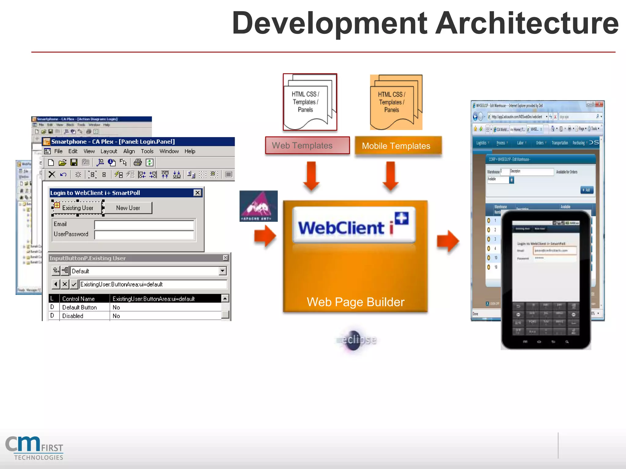 Development Architecture


  Web Templates   Mobile Templates




         Web Page Builder
 