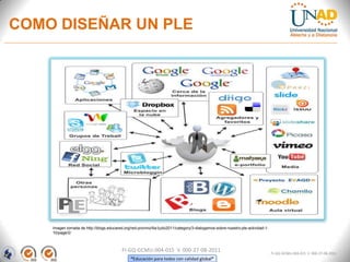 COMO DISEÑAR UN PLE




    Imagen tomada de http://blogs.educared.org/red-pronino/lila1julio2011/category/3-dialogamos-sobre-nuestro-ple-actividad-1-
    10/page/2/



                                           FI-GQ-GCMU-004-015 V. 000-27-08-2011                                                  FI-GQ-GCMU-004-015 V. 000-27-08-2011
                                                “Educación para todos con calidad global”
 