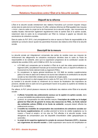 Projet de Loi de Finances pour 2015