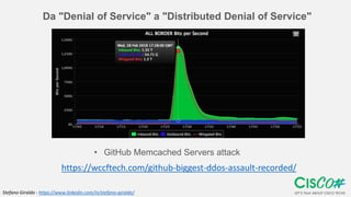 https://wccftech.com/github-biggest-ddos-assault-recorded/
• GitHub Memcached Servers attack
Da "Denial of Service" a "Dis...