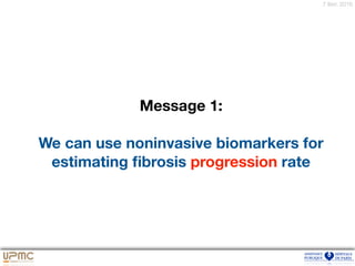 7 févr. 2016
Message 1:
We can use noninvasive biomarkers for
estimating ﬁbrosis progression rate
 