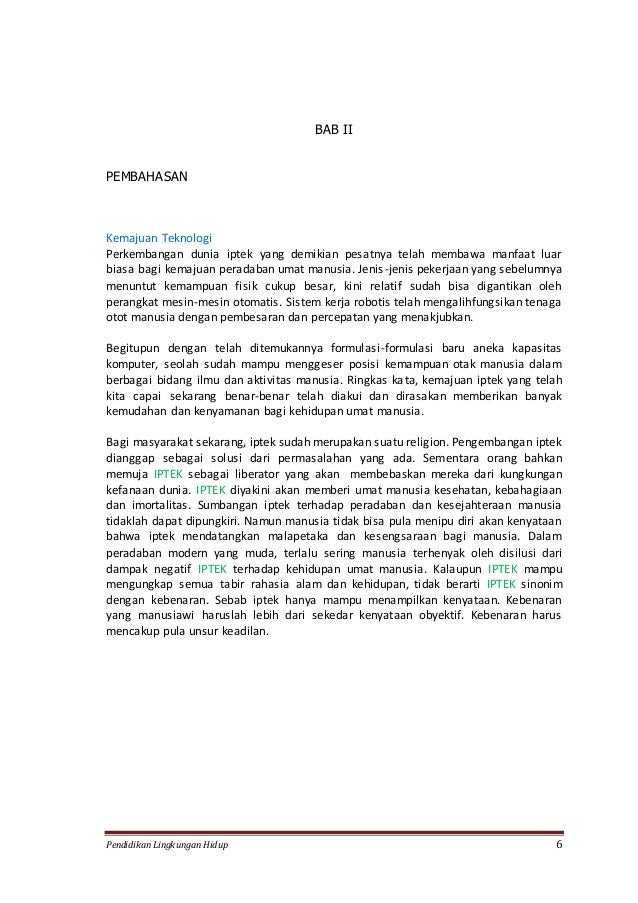 Makalah PLH Teknologi Dalam Lingkungan Kelas XI MM