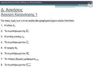 ∆. Ασκήσεις
Άσκηση Κατανόησης 1
15∆ηµήτρης Ψούνης, ΠΛΗ20, Μάθηµα 4.5: Κύκλος Hamilton
 